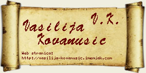 Vasilija Kovanušić vizit kartica